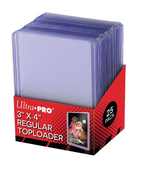 Ultra Pro Toploader 3" X 4"Clear Regular Full Box 25