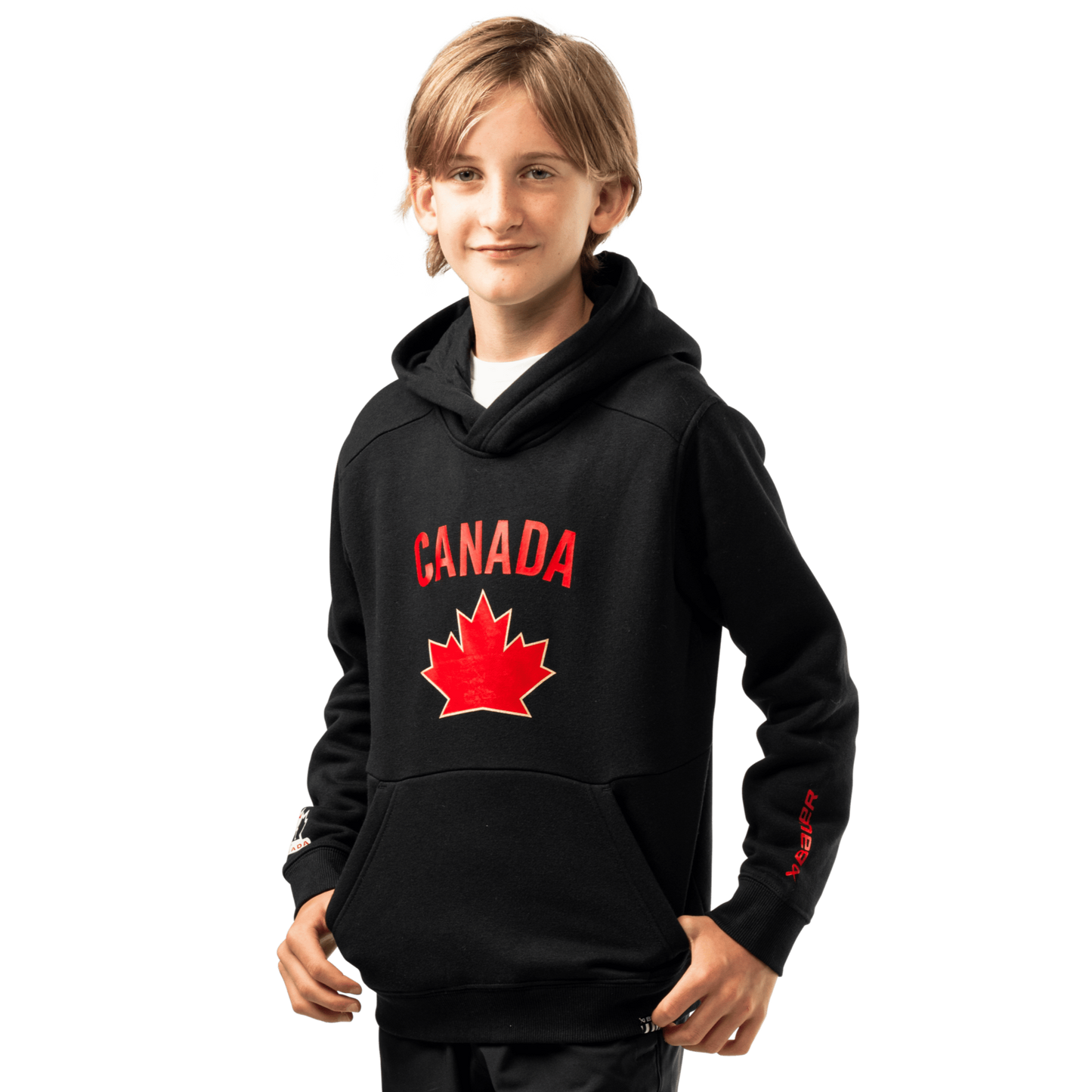 Hockey Canada Youth Hoodie Black Graphic 2024/2025 Team Canada