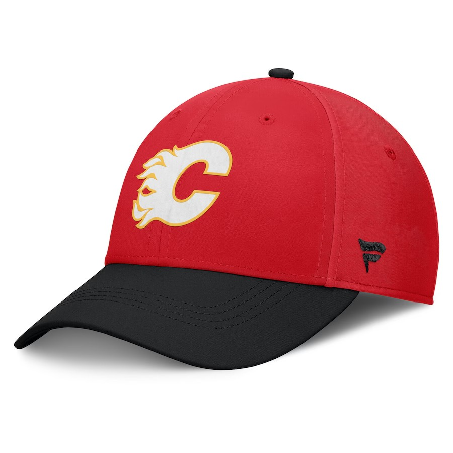 NHL Hat Structured Stretch Authentic Pro Rink Flex Two Tone 2024 Flames