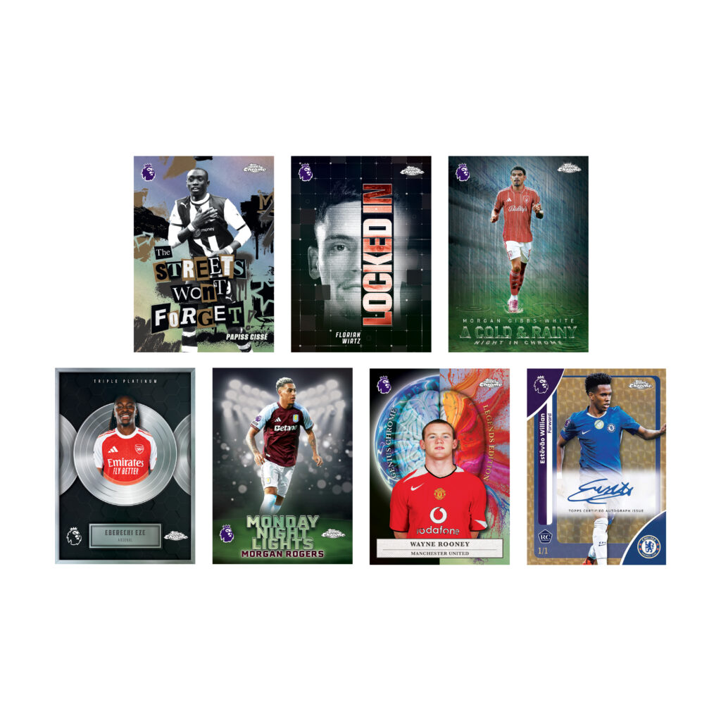 2025-26 Topps Chrome Premier League Cards Hanger Box