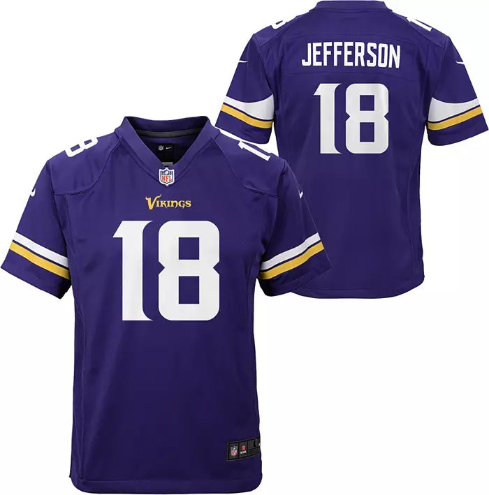 NFL Kids Player Game Jersey Home Justin Jefferson Vikings