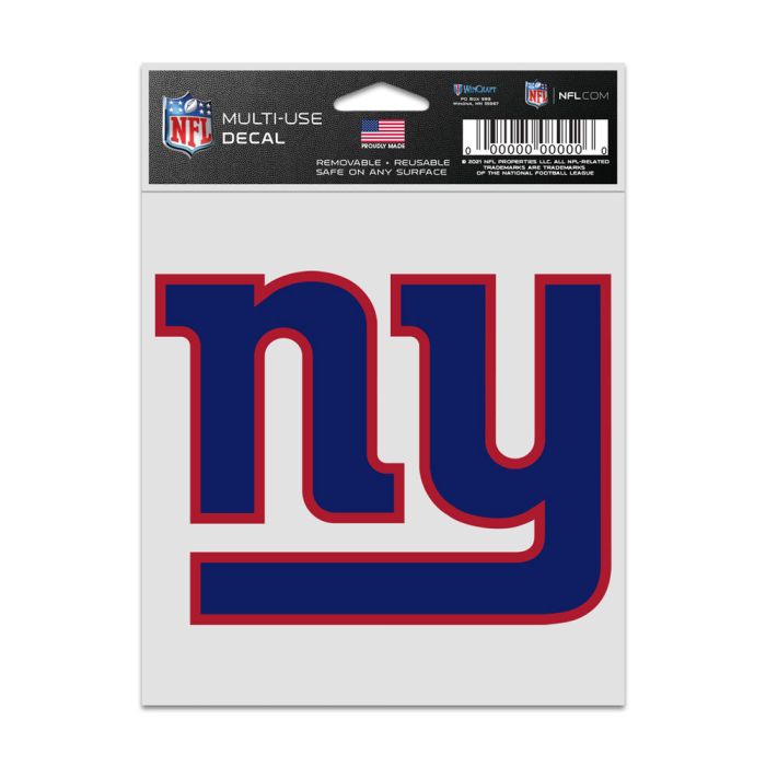 NFL Multi Use Decal 3.75x5 Logo Giants