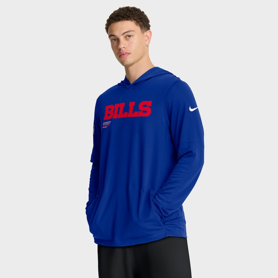NFL Dri-FIT Long Sleeve Hoodie 2025 Sideline Pure Fury Bills