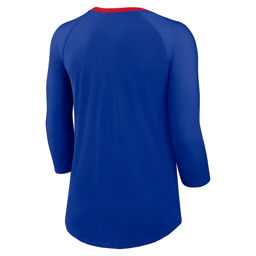 NFL Ladies Raglan 3/4 Sleeve Shirt Arch Bills