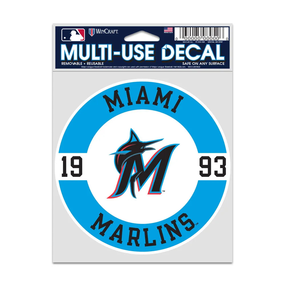 MLB Multi Use Decal 3.75x5 Est. Marlins