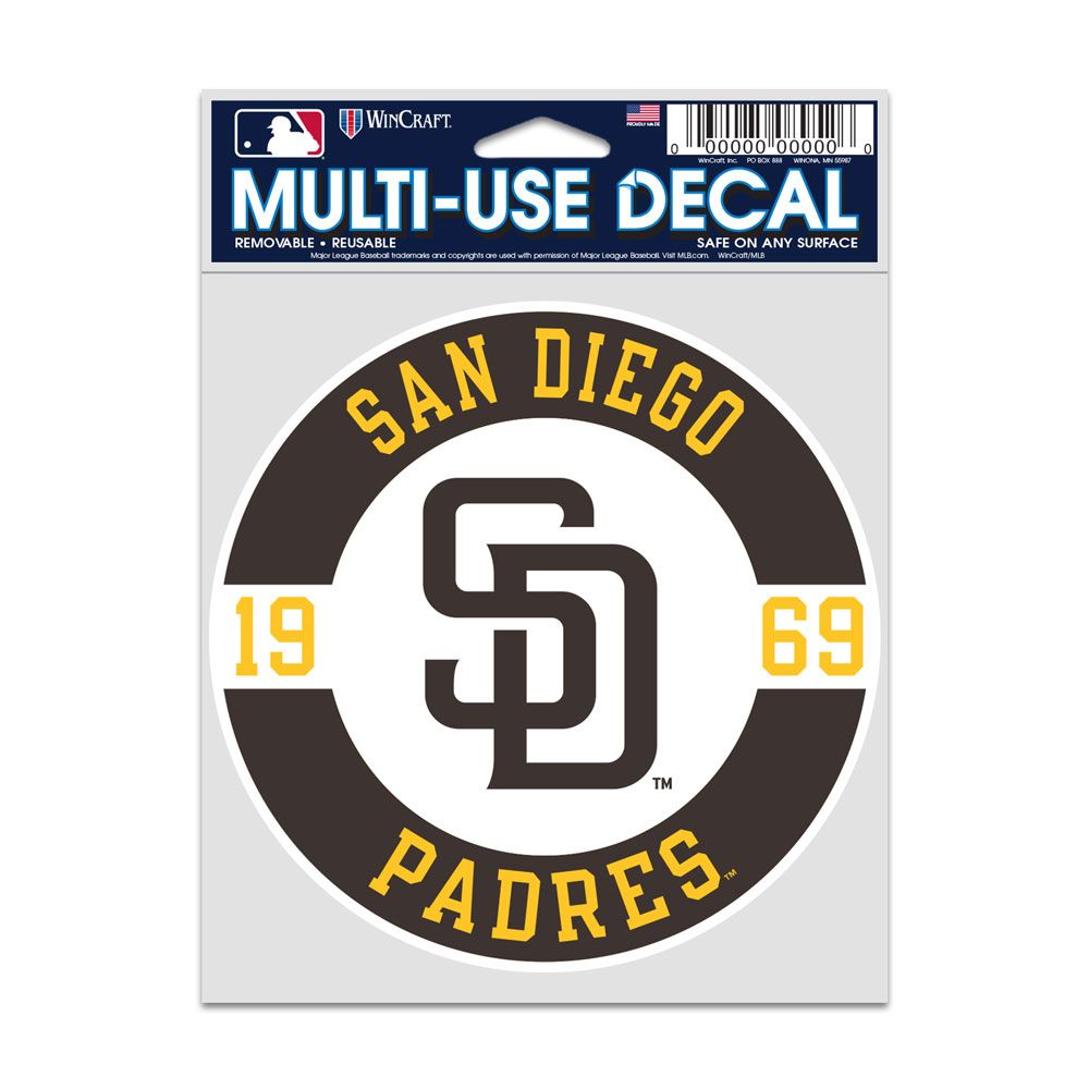 MLB Multi Use Decal 3.75x5 Est. Padres