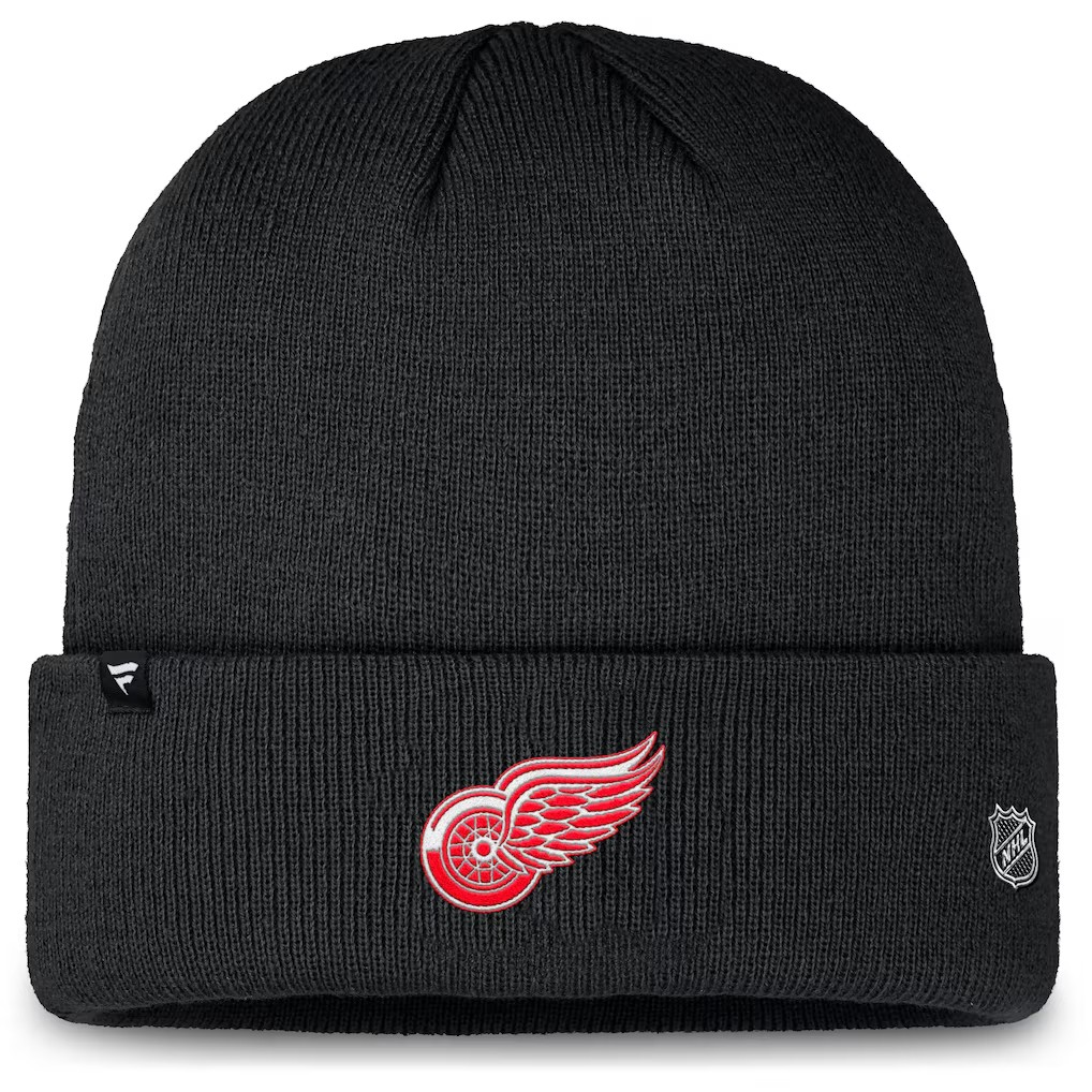 NHL Knit Hat Authentic Pro Cuffed Wordmark Beanie Rink Road 2025 Red Wings