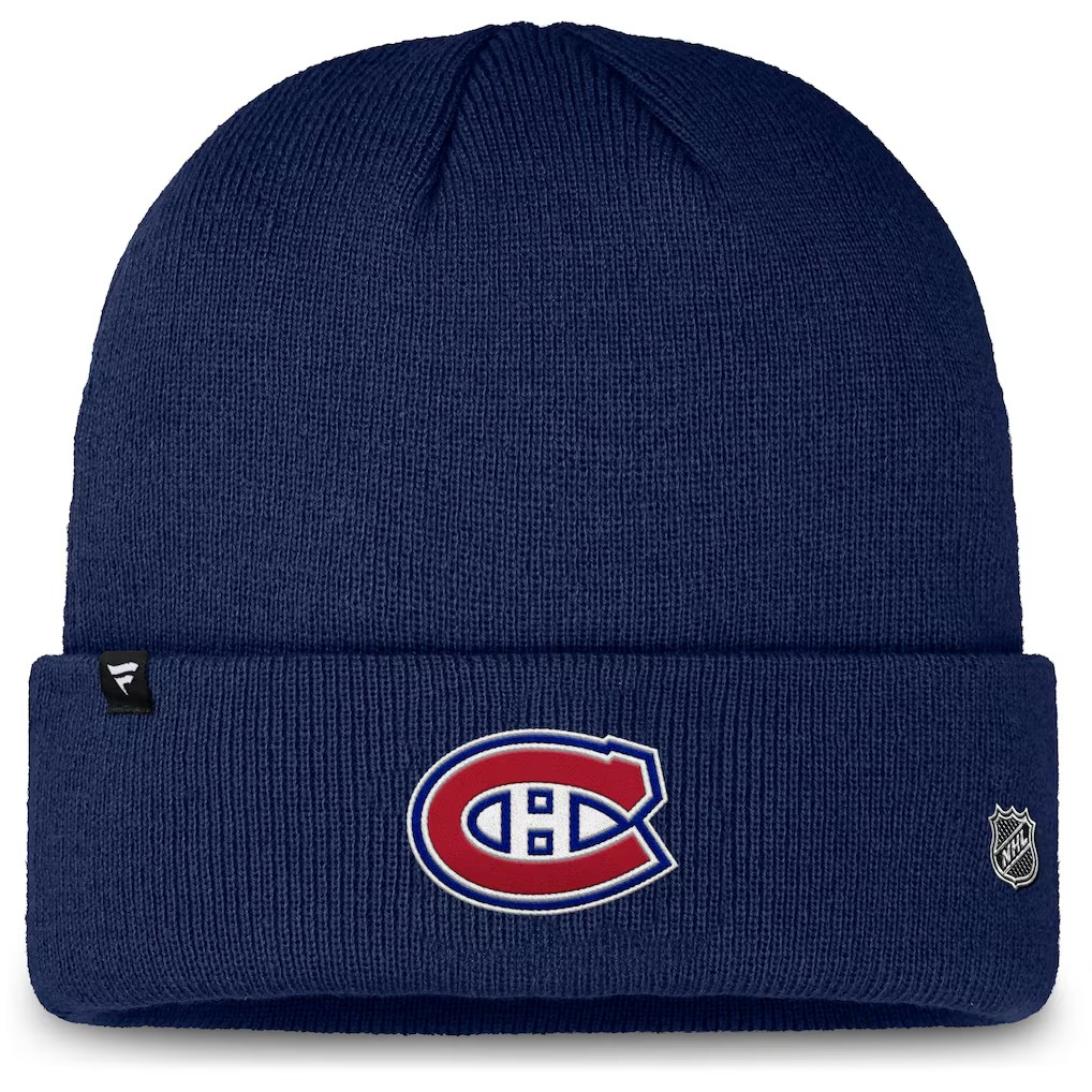 NHL Knit Hat Authentic Pro Cuffed Wordmark Beanie Rink Road 2025 Canadiens