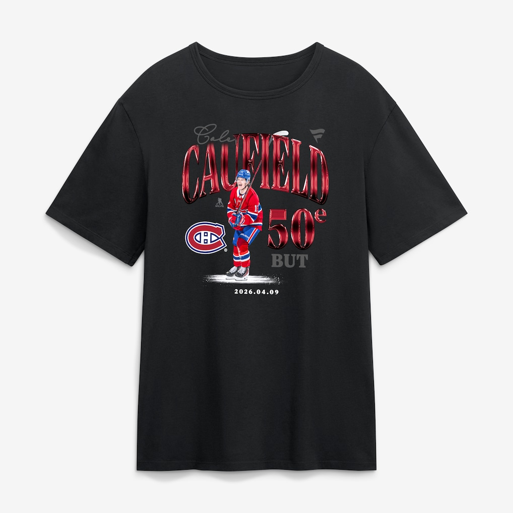 NHL Player T-Shirt 50th Goal Cole Caufield Canadiens