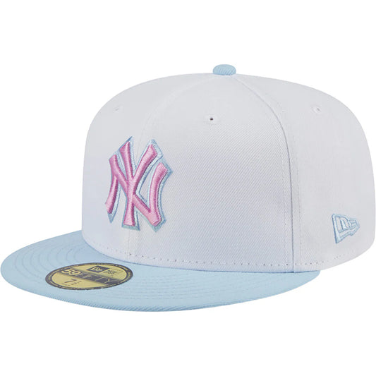 MLB Hat 5950 2024 Color Pack 2T Glacial Blue & White Yankees