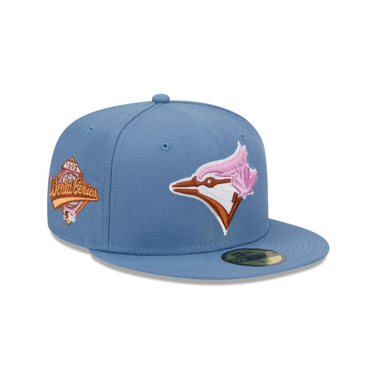 MLB Hat 5950 2024 Color Pack Faded Blue & Faded Pink World Series 1992 Blue Jays