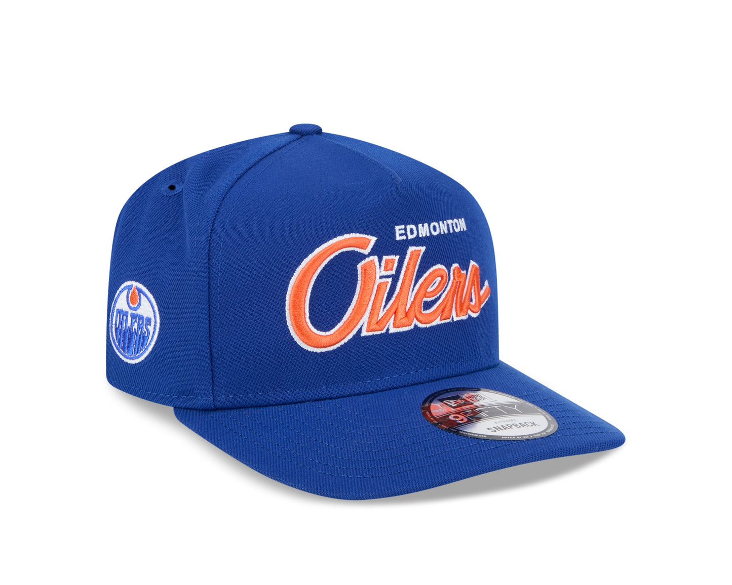 NHL Hat 950 Snapback A-Frame Script Oilers