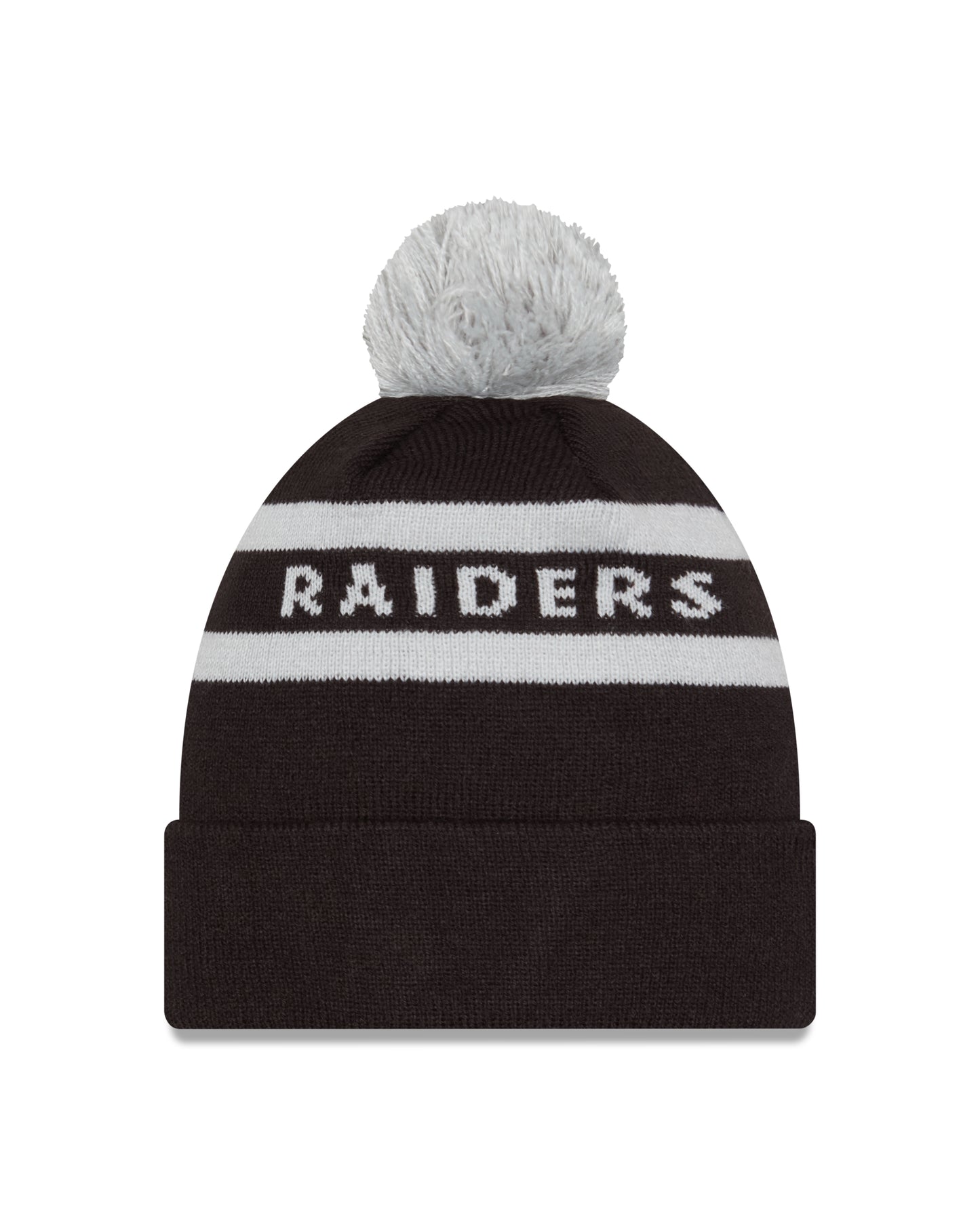 NFL Knit Hat Pom 2T Text Raiders