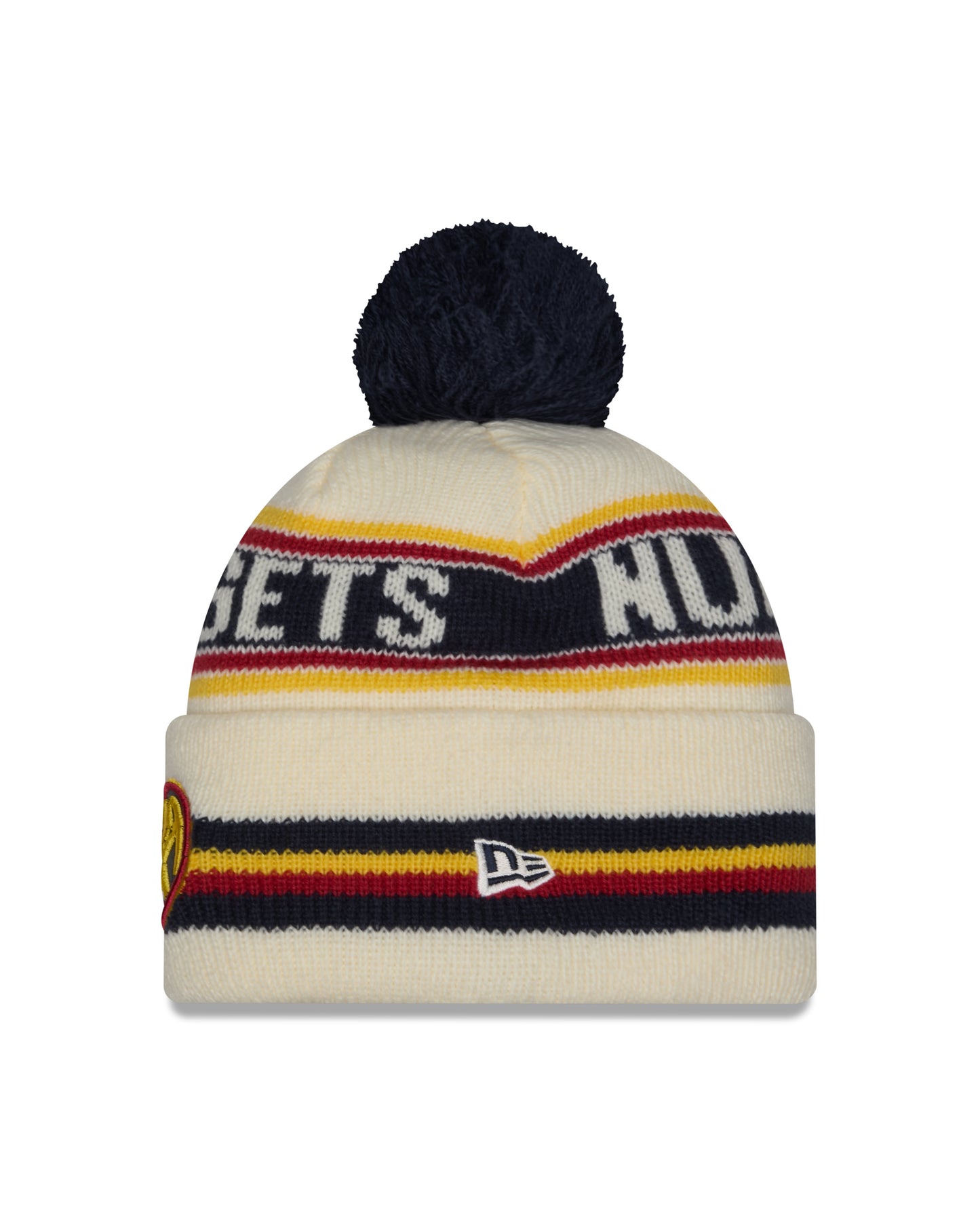 NBA Knit Hat Pom White Classic Nuggets