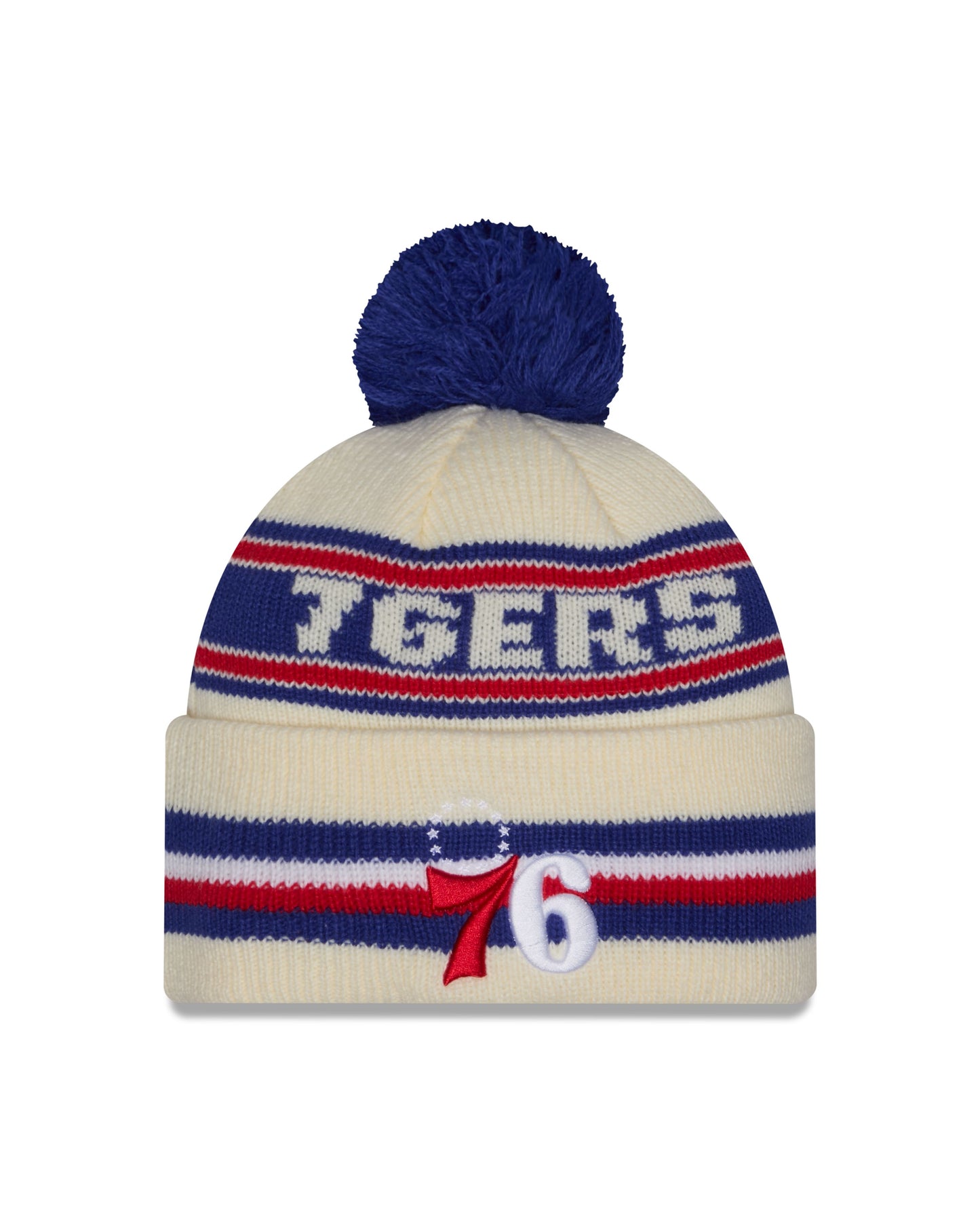 NBA Knit Hat Pom White Classic 76ers