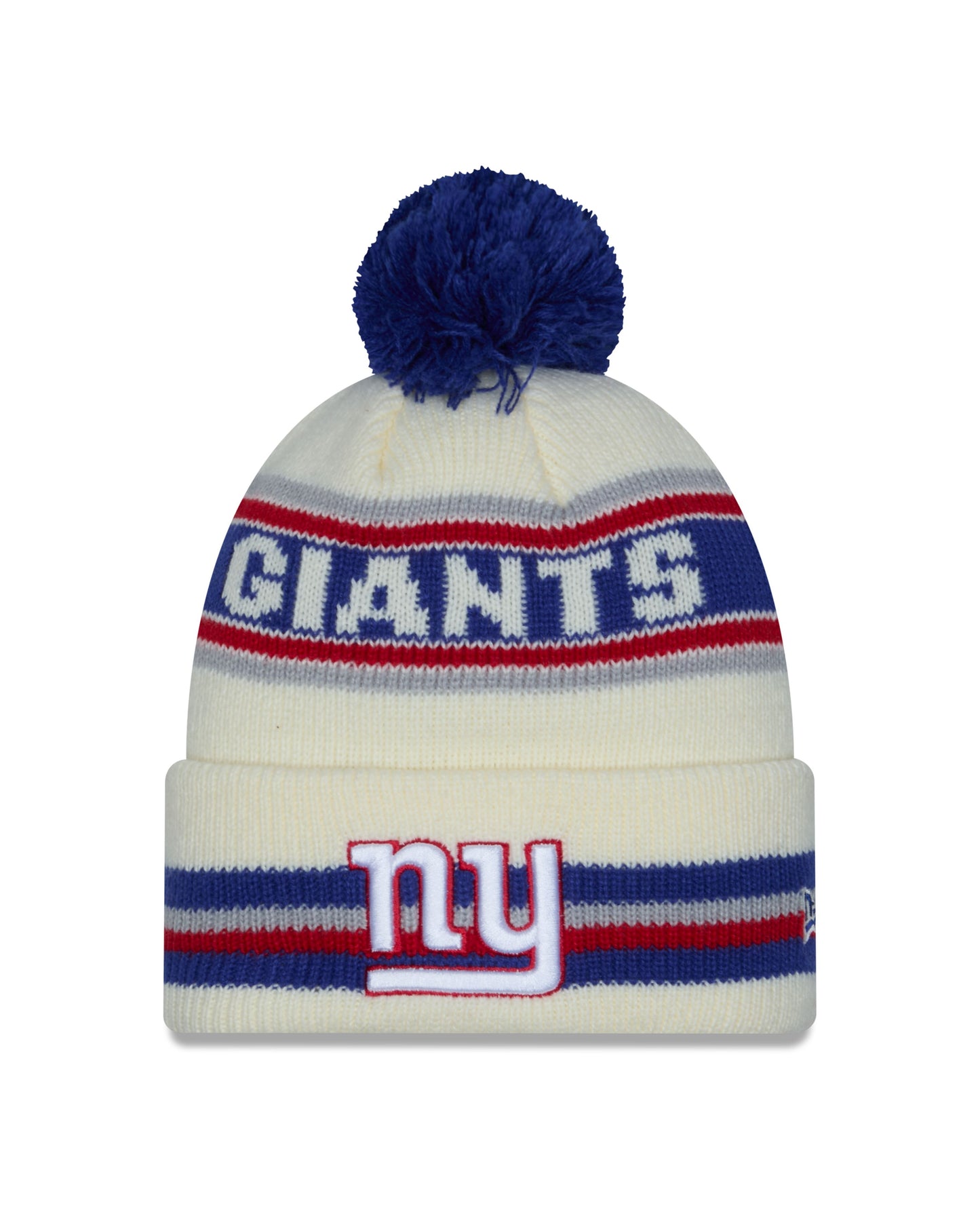 NFL Knit Hat Pom White Classic Giants