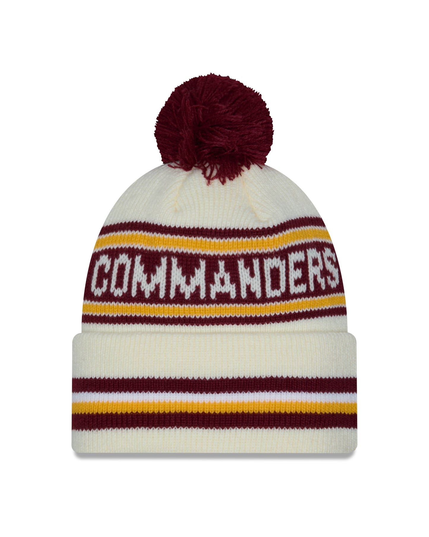 NFL Knit Hat Pom White Classic Commanders
