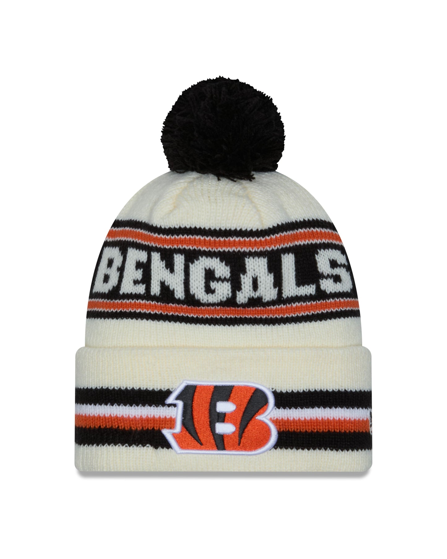 NFL Knit Hat Pom White Classic Bengals