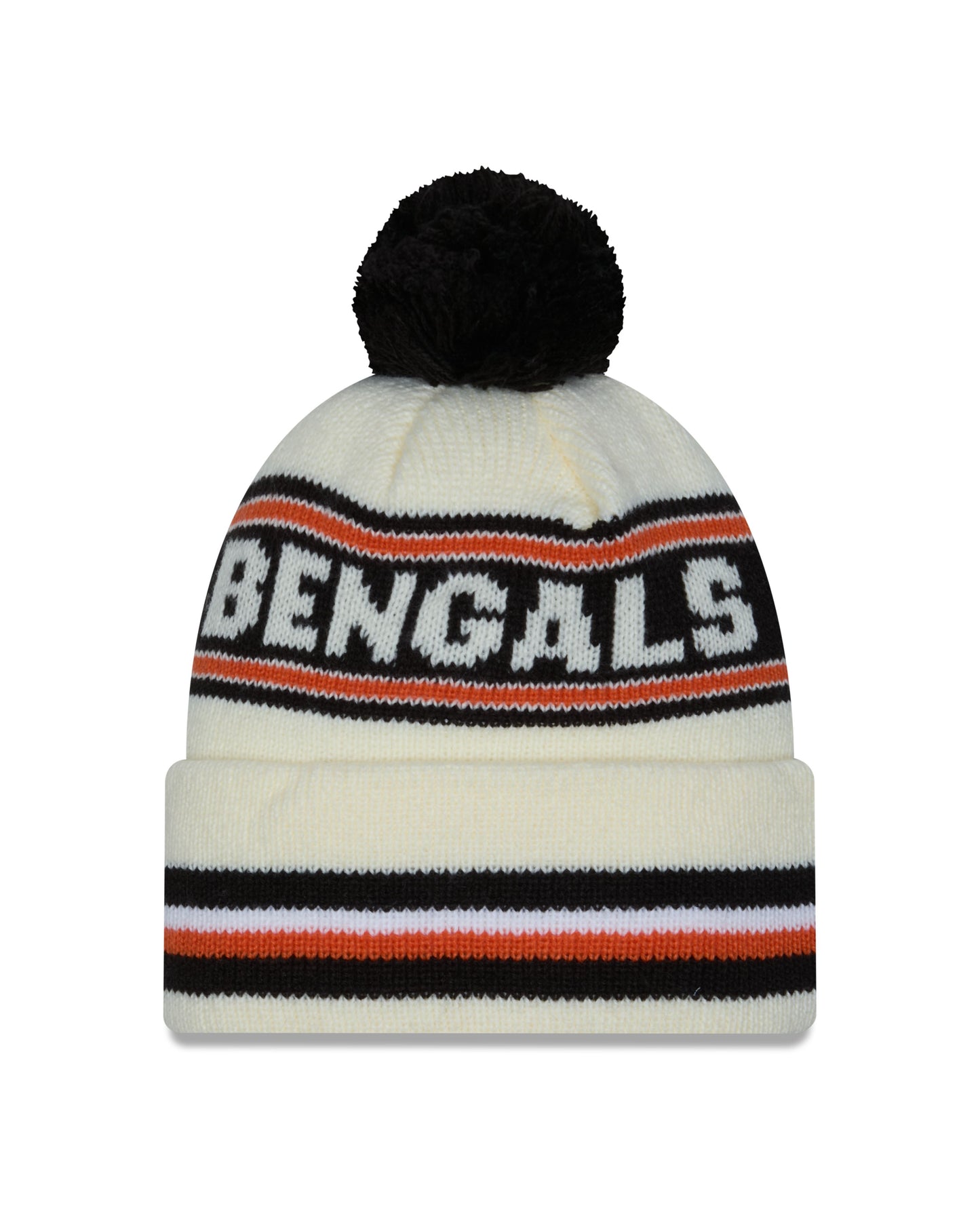 NFL Knit Hat Pom White Classic Bengals