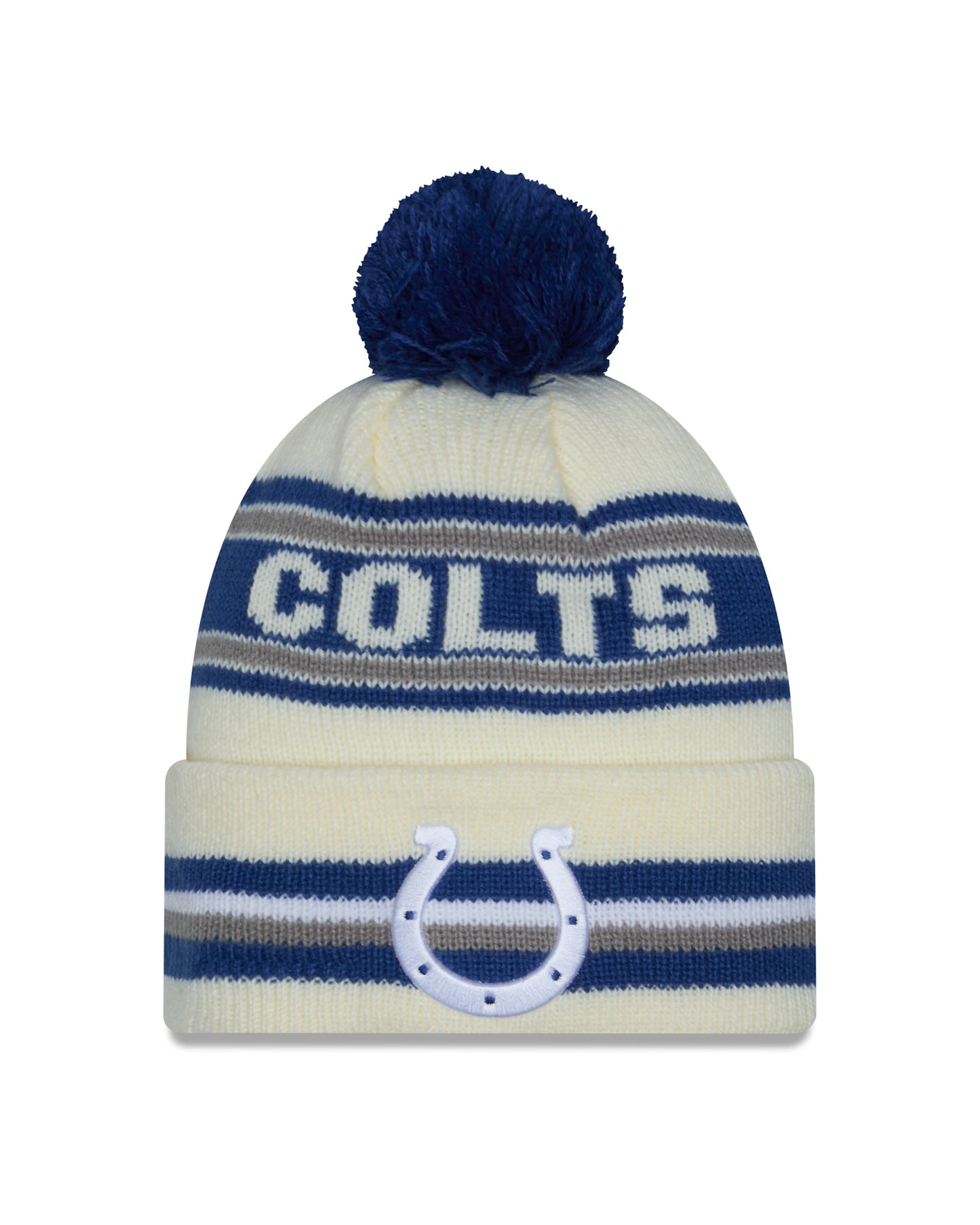 NFL Knit Hat Pom White Classic Colts