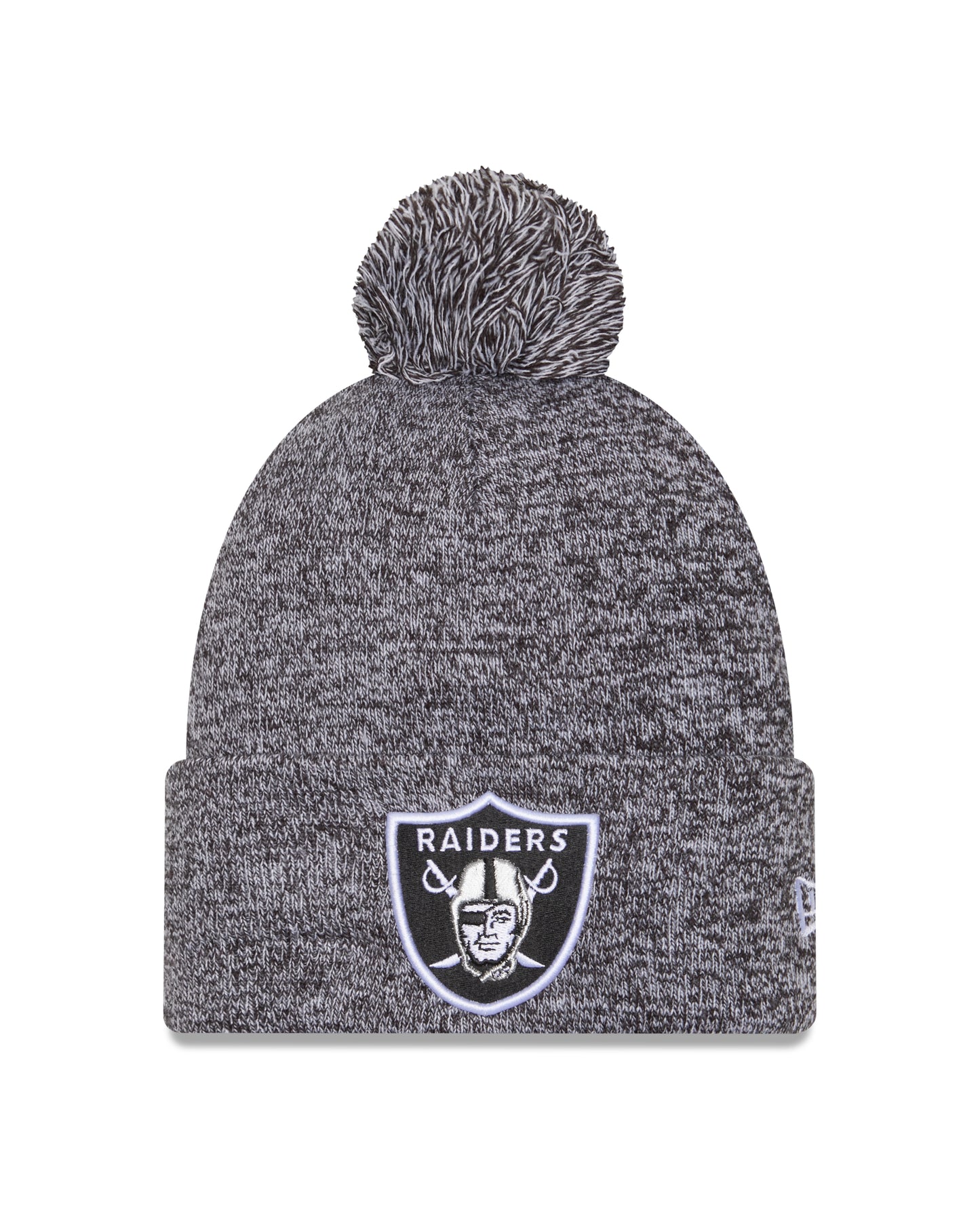 NFL Knit Hat Pom Marled Raiders