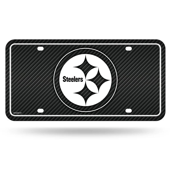 NFL License Plate Metal Carbon Fiber Design Steelers