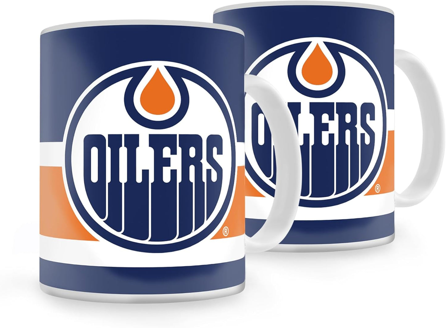 NHL Coffee Mug 11oz Striped Oilers