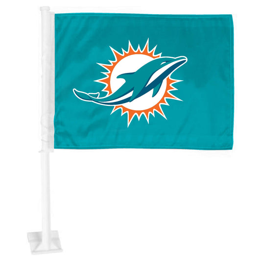 NFL Car Flag 11x15 Logo Dolphins