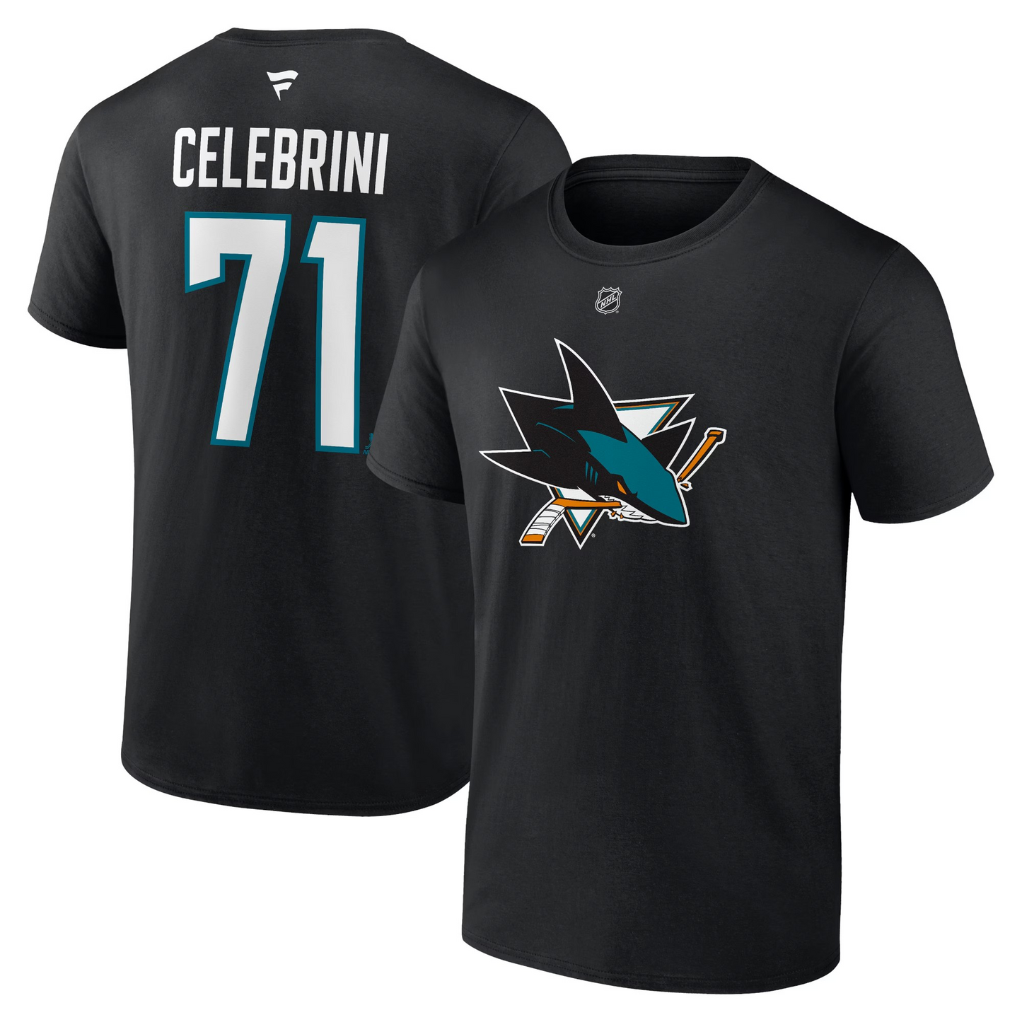 NHL Player T-Shirt Authentic Stack Macklin Celebrini Sharks