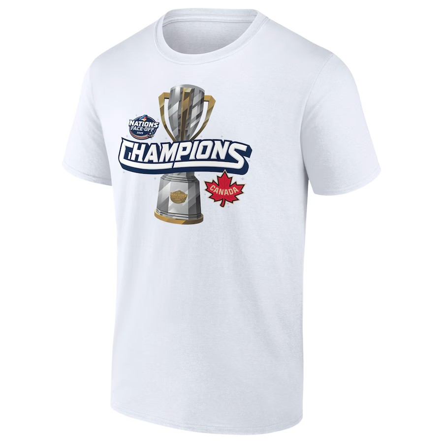 NHL T-Shirt 4 Nations Champions 2025 White Team Canada