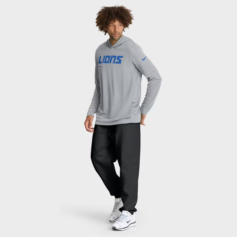 NFL Dri-FIT Long Sleeve Hoodie 2025 Sideline Pure Fury Lions