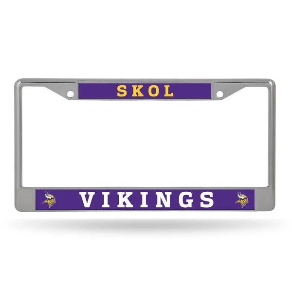 NFL License Plate Frame Chrome Vikings