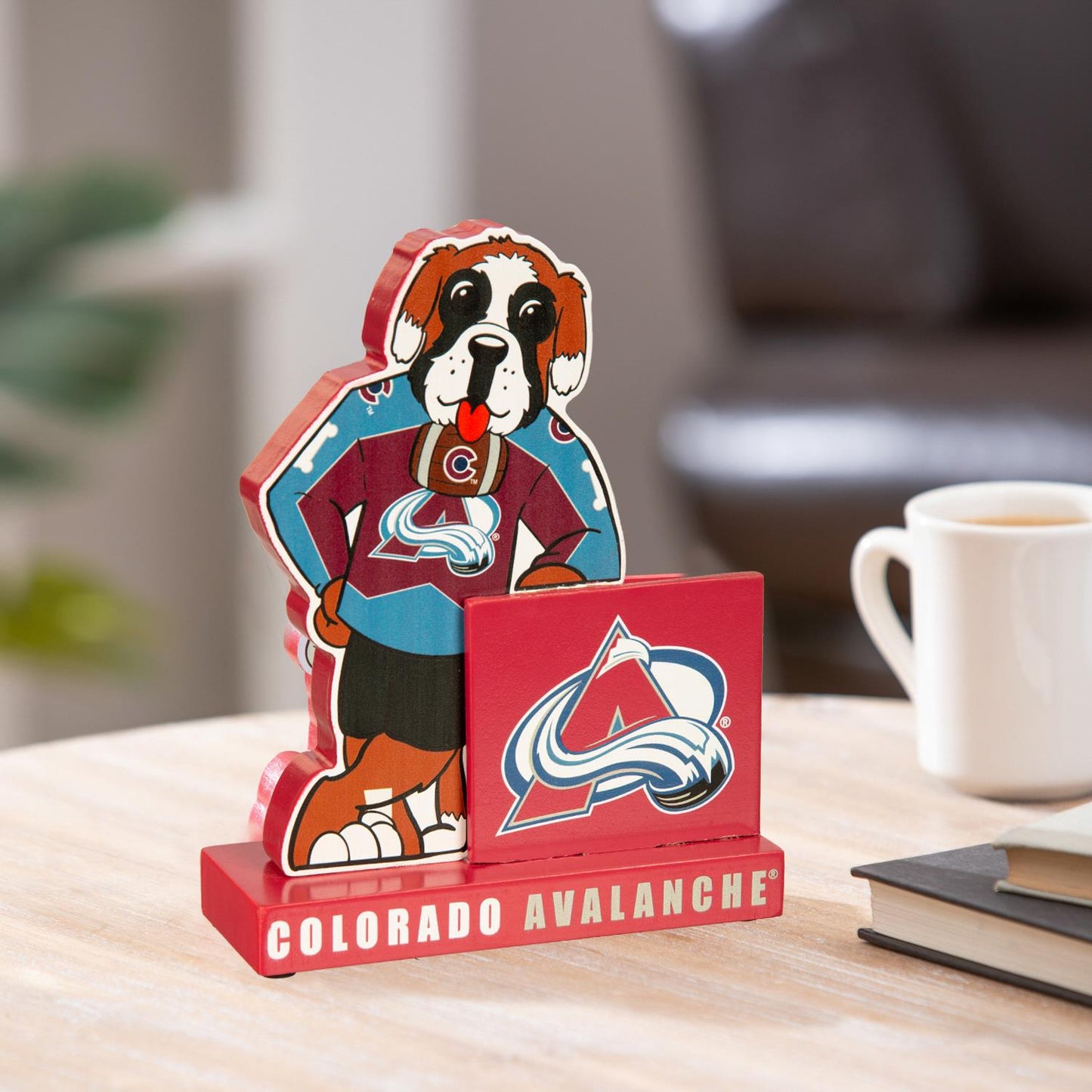 NHL Mascot Statue with Logo Avalanche