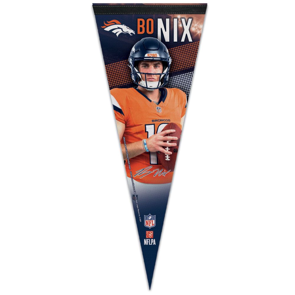 NFL Player Felt Pennant Bo Nix Broncos