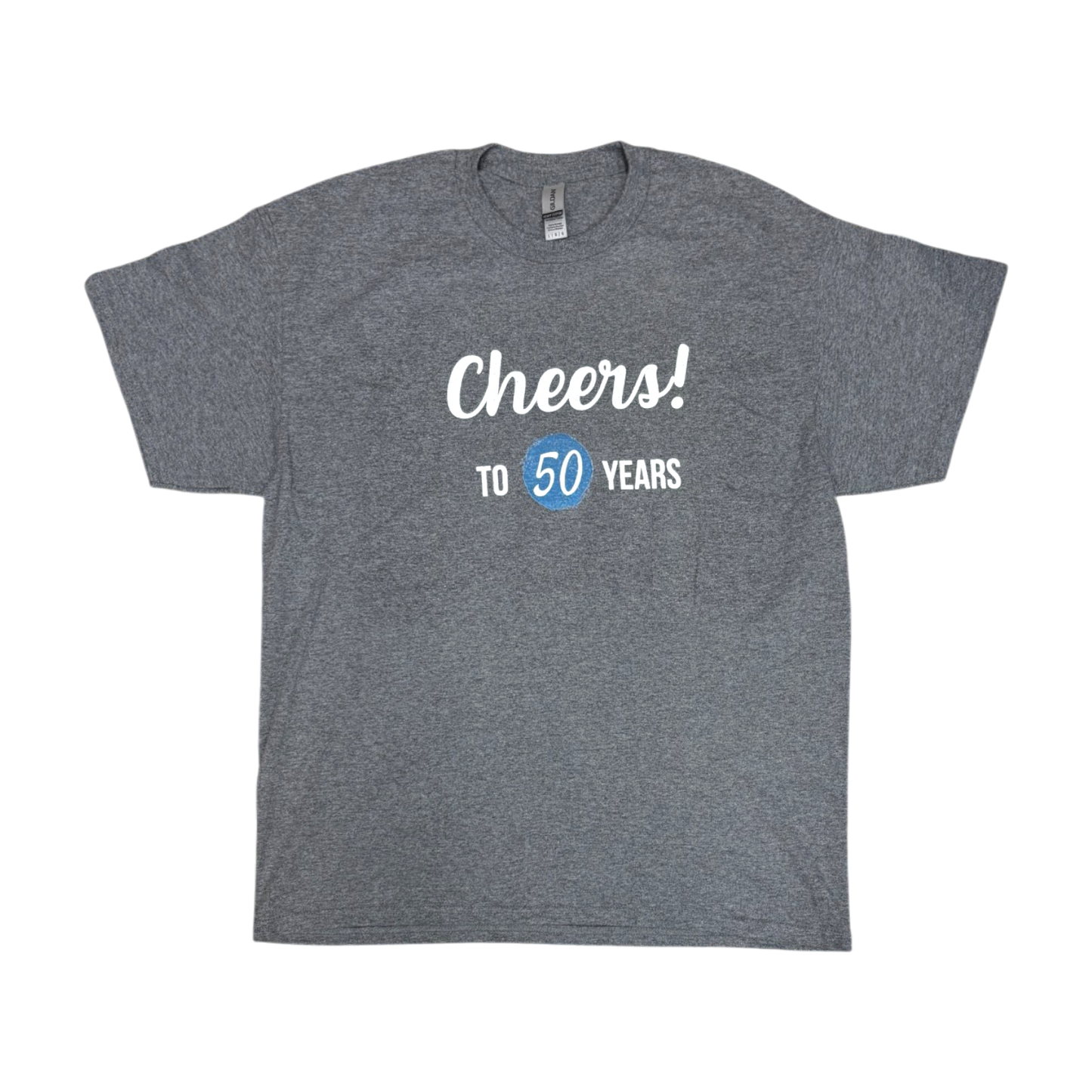 Age T-Shirt Cheers to 50 Years (Gray)