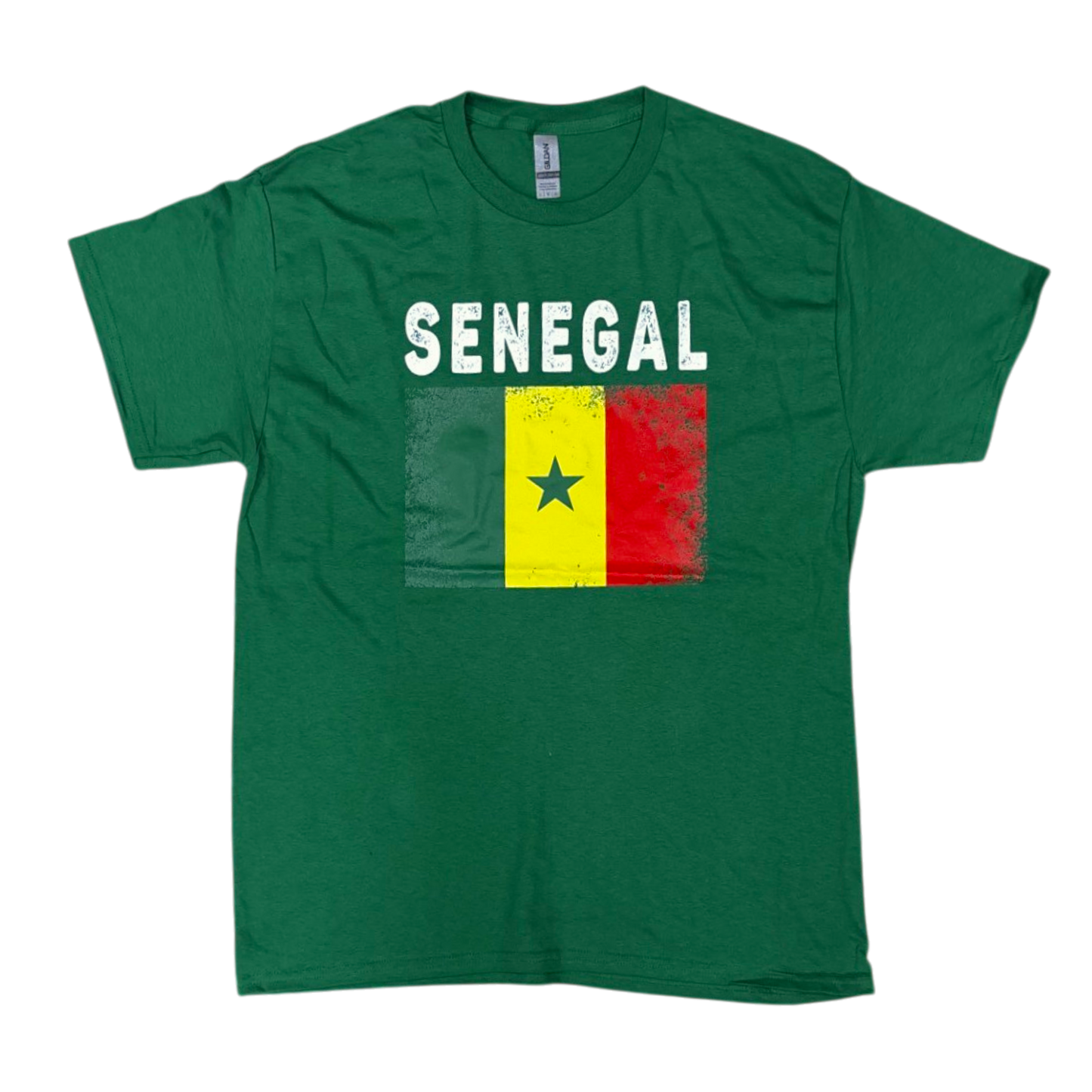 Country T-Shirt Distressed Flag Senegal