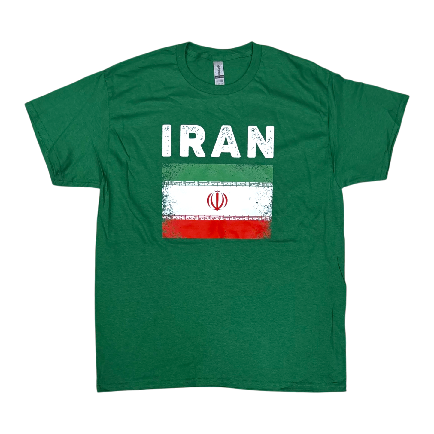Country T-Shirt Distressed Flag Iran