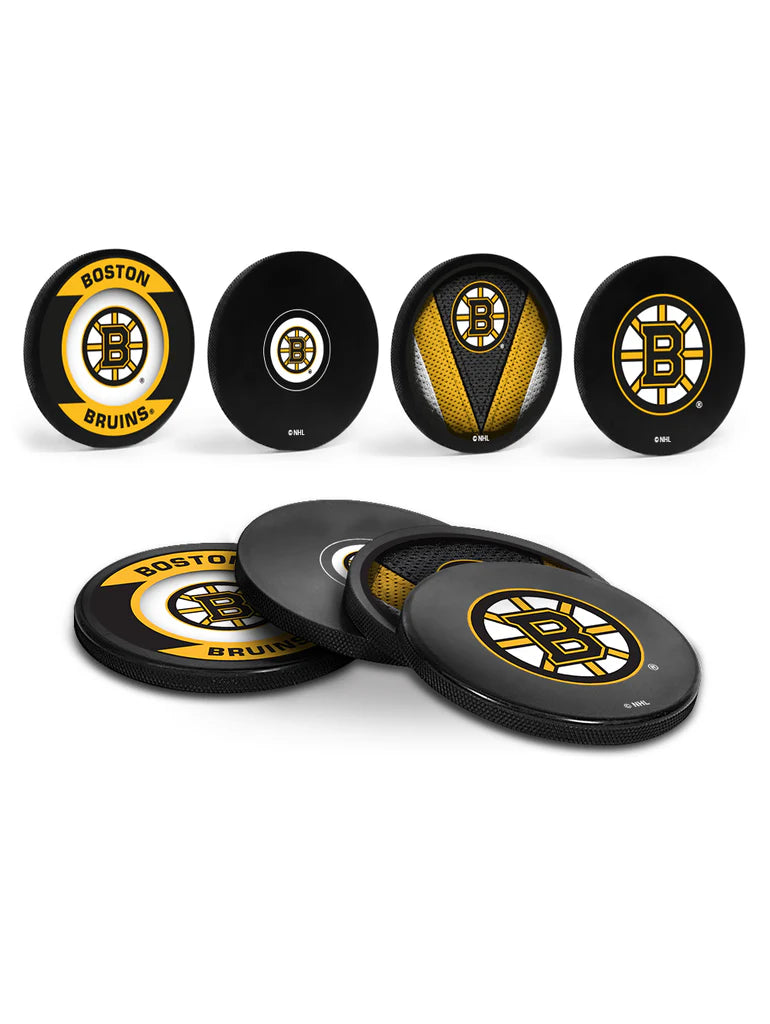 NHL Puck Coasters Bruins (2025 Logo)
