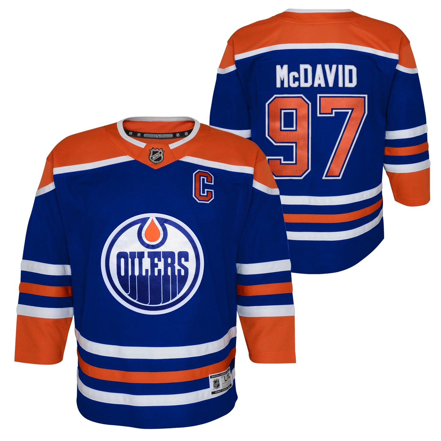 NHL Kids Player Premier Jersey Home Connor McDavid Oilers (2022/23 - Present Logo)