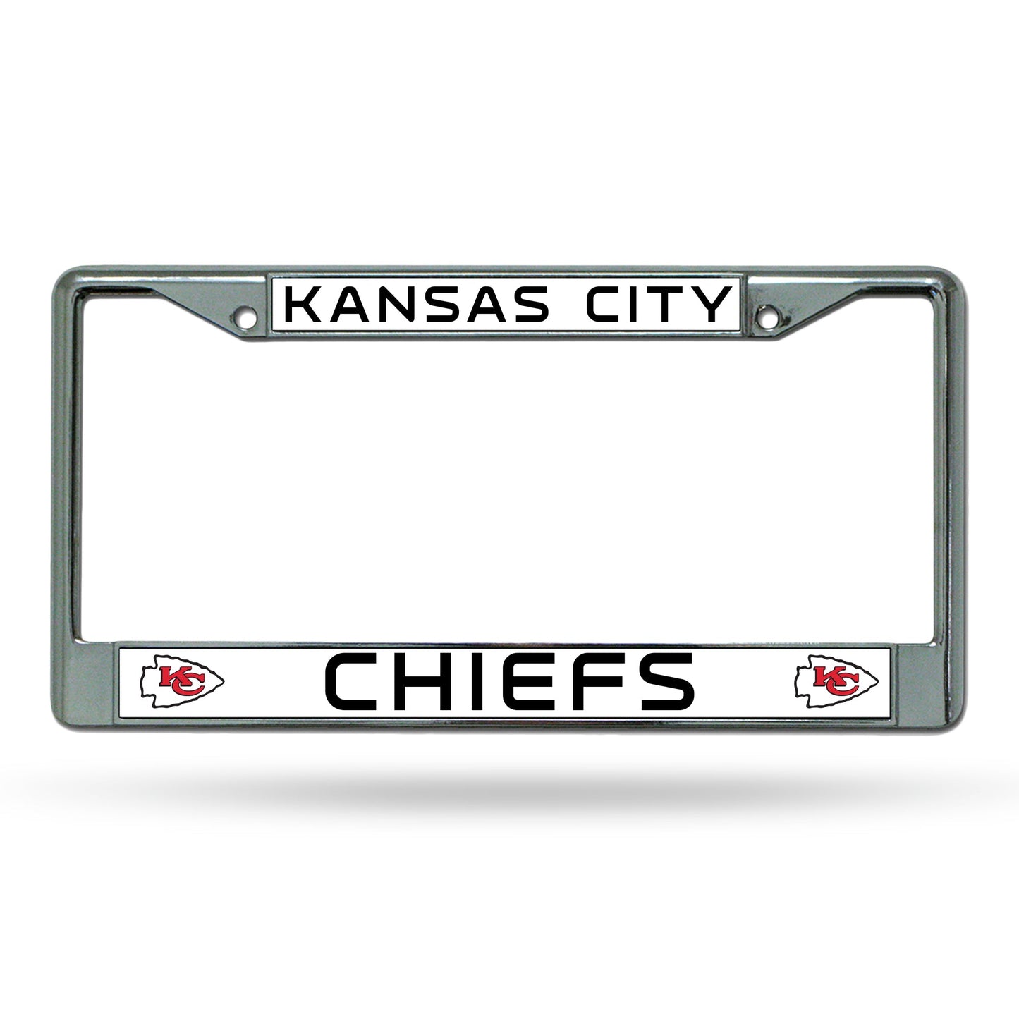 NFL License Plate Frame Chrome Chiefs