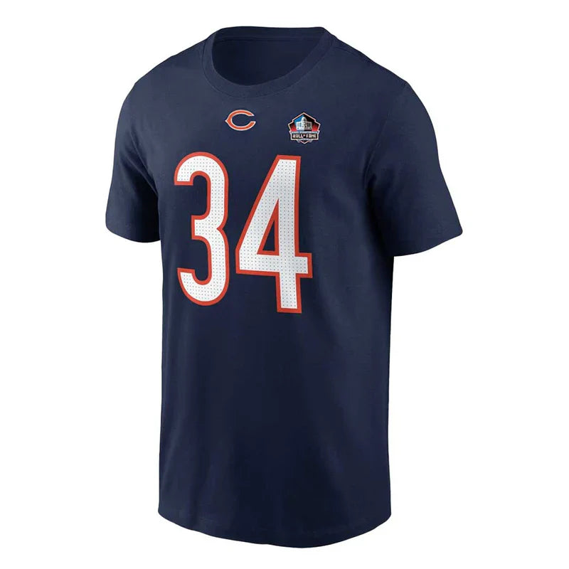 NFL Player T-Shirt Hall of Fame Name And Number Walter Payton Bears