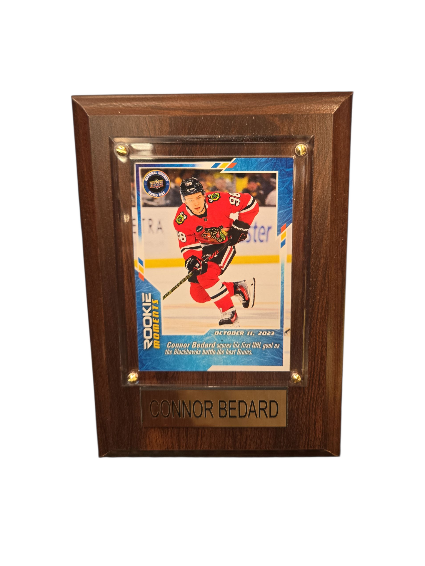 NHL Collectible Plaque with Card 4x6 Connor Bedard Blackhawks