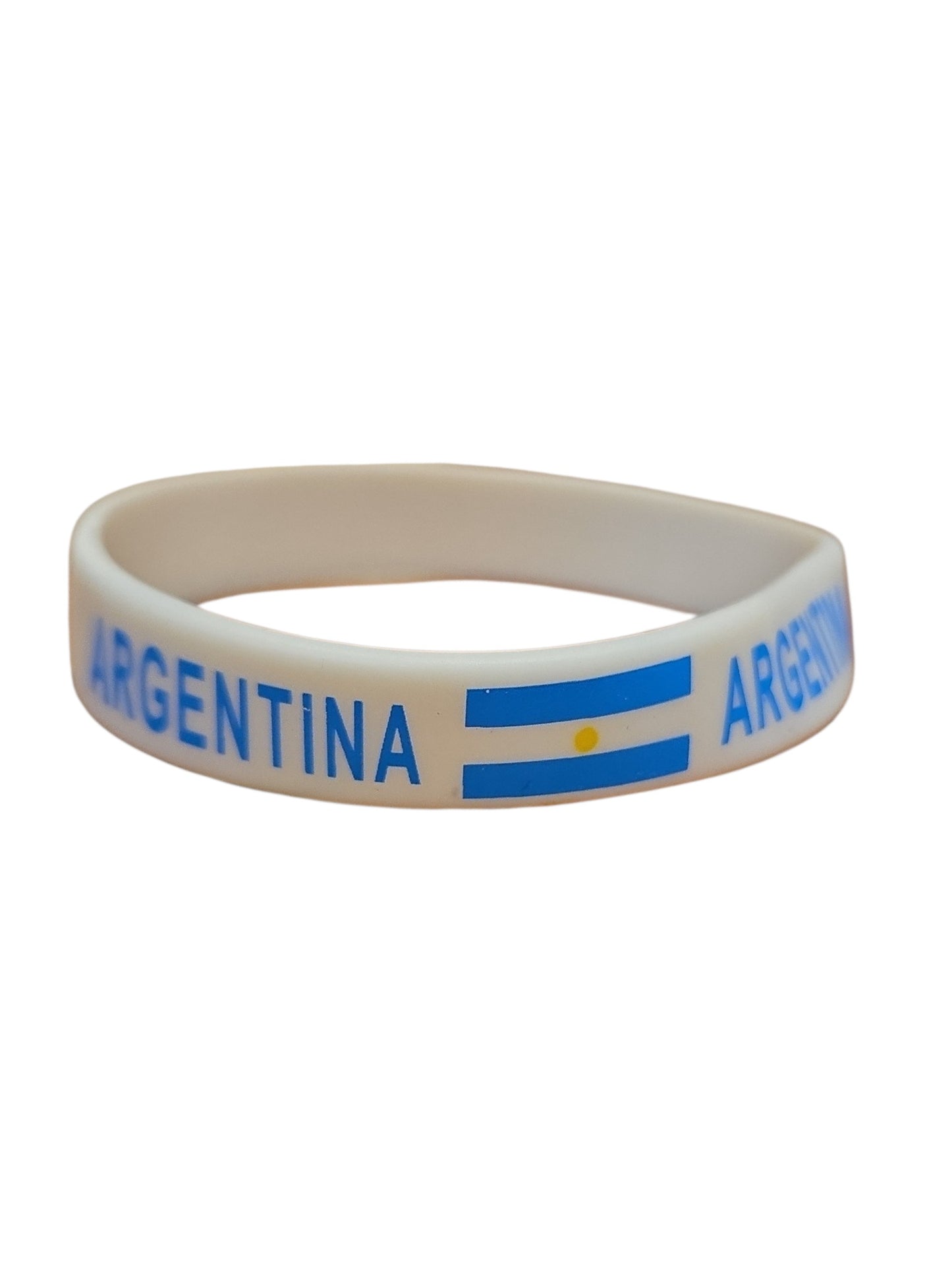 Country Rubber Bracelet Argentina (White)