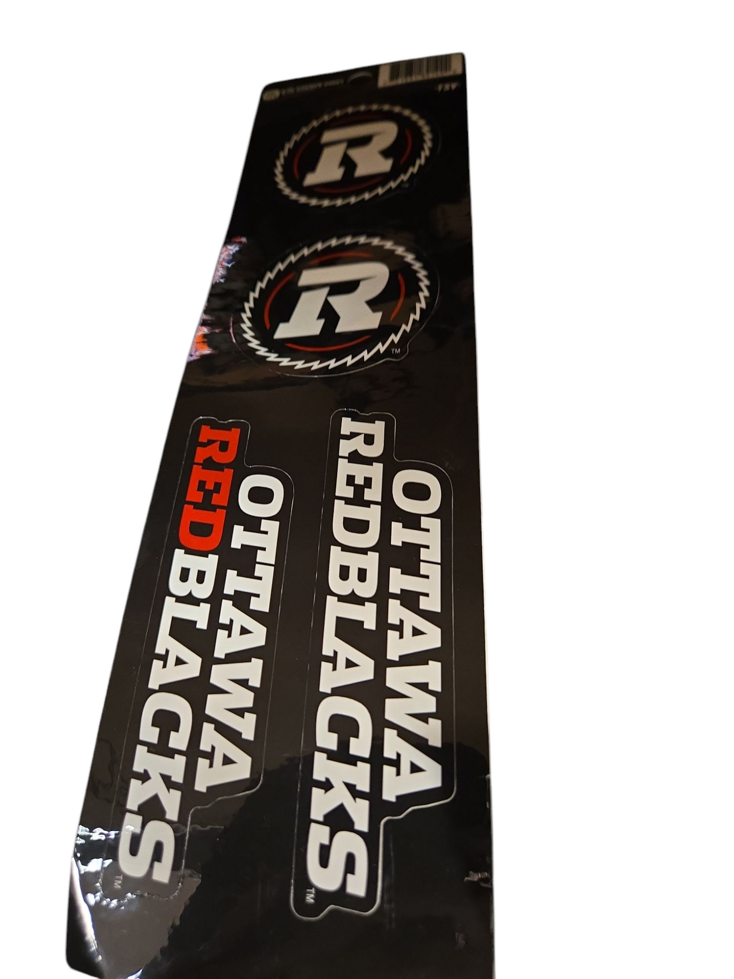 CFL 4Pc Sticker Sheet RedBlacks