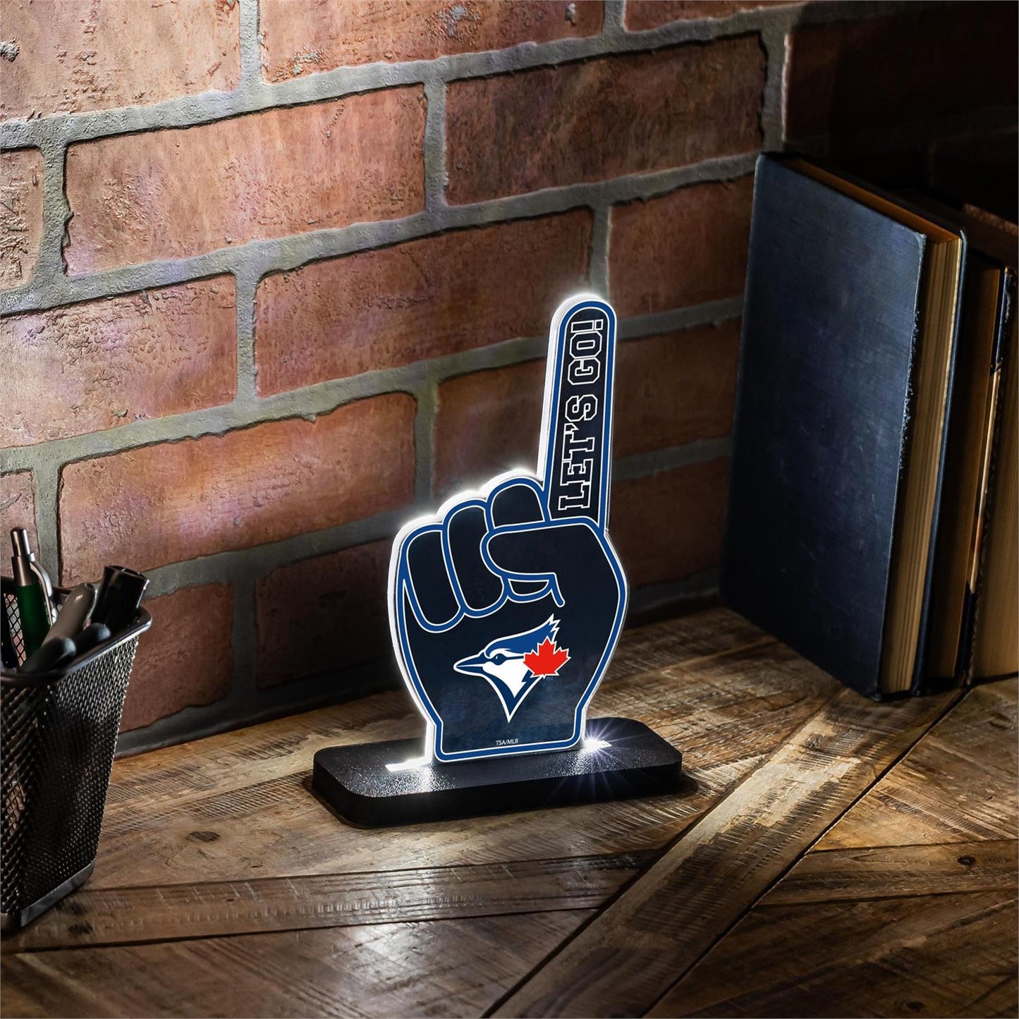 MLB Baseball Foam Finger Desklite LED Decor Blue Jays