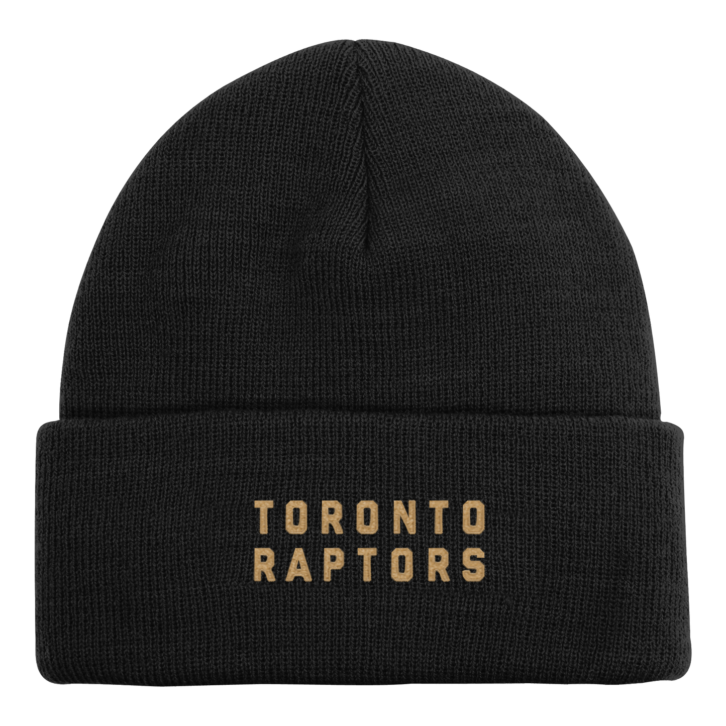 NBA Youth Knit Hat Black/Gold Cuffed Beanie Raptors