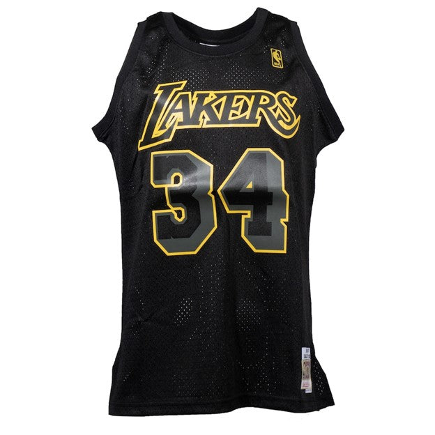 NBA Hardwood Classics Dynamic Player 1996-97 Swingman Jersey Shaquile O'Neal Lakers (Black)
