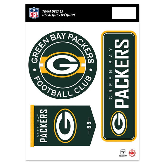 NFL Team Vinyl Decal Set Packers