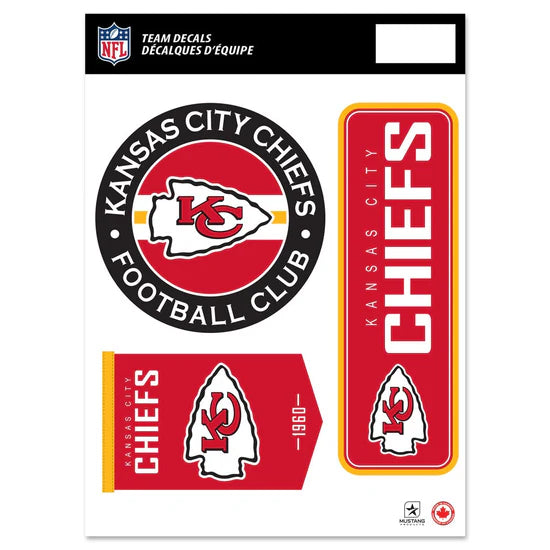 NFL Team Vinyl Decal Set Chiefs