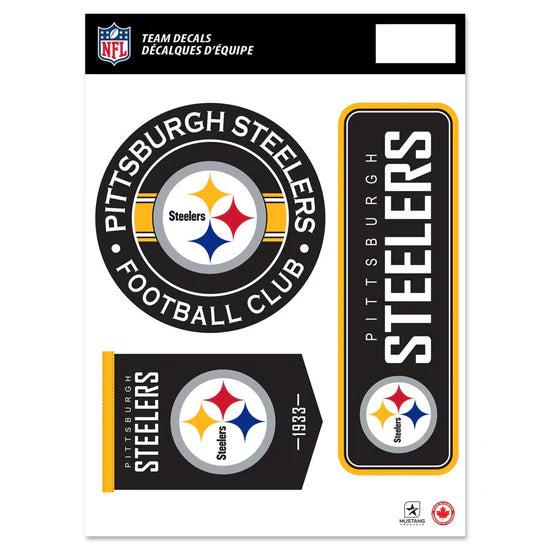 NFL Team Vinyl Decal Set Steelers